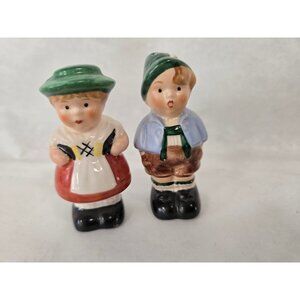 Vintage Goebel Mini Bavarian Boy And Girl Salt And Pepper Shakers W. Germany
